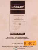 Hobart-Hobart 1161, 40 Gallon Water Circoolator, Owner\'s Operations and Parts Manual-1161-40 Gallon-01